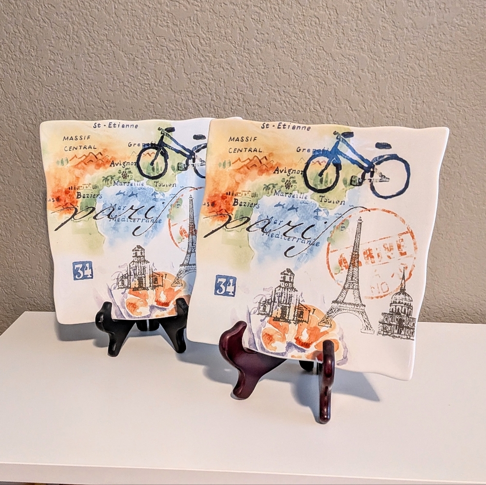 Paris Themed Decorative Plates